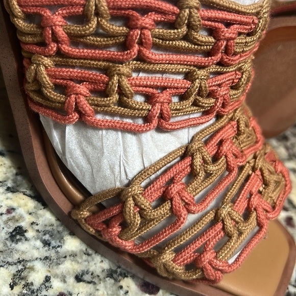 Sam Edelman Twisted Heel Macrame Sandals - Picture 11 of 13